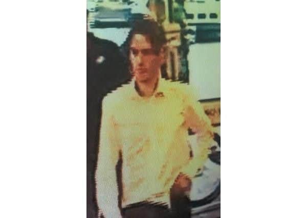 The police want to speak to the man pictured in relation to the incident.