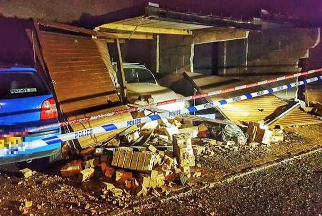 Police were called to the scene of the crash in Rillwood Court, Northampton.