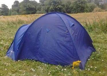 One of the tents in Midsummer Meadow.