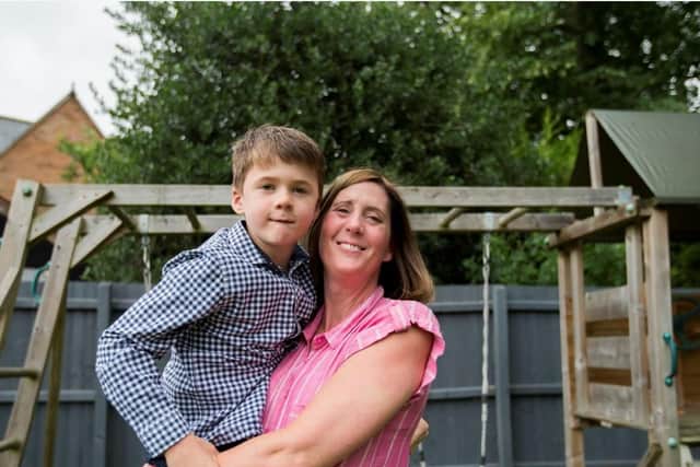 Callum and his mum, Kim