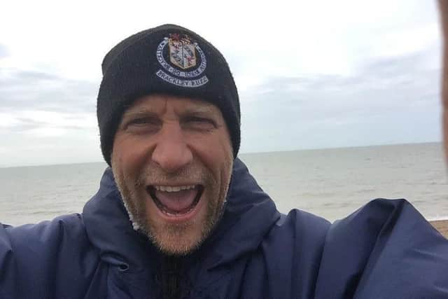 Jean-Michel prepares for his Channel swim