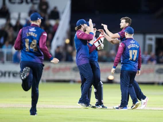 Richard Gleeson grabbed three wickets for the Steelbacks (pictures: Kirsty Edmonds)