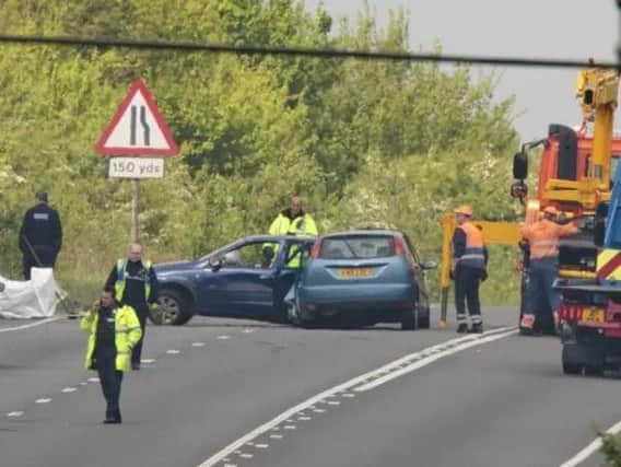 The crash on the A605 happened on May 7