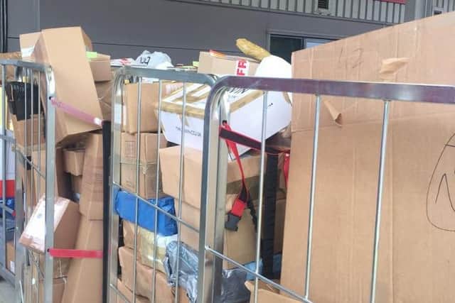 Stacks of fast-track parcels remain piled up at the Swan Valley depot, eight days after their projected delivery date.