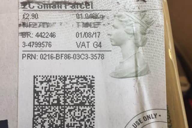 The date - August 1 - of one of the parcels.