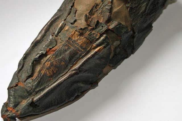 An ancient Egyptian shoe from Tutankhamun's tomb.