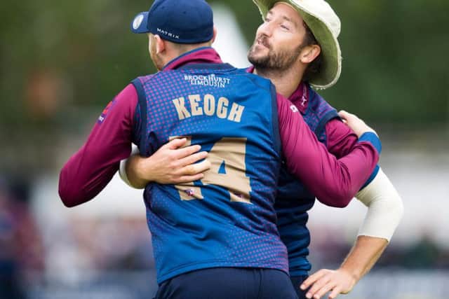 Steven Crook took a good catch to dismiss Luke Ronchi