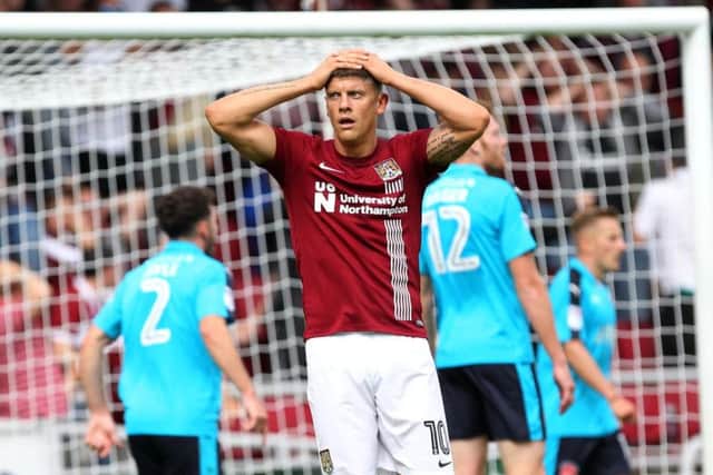 Alex Revell shows his frustration
