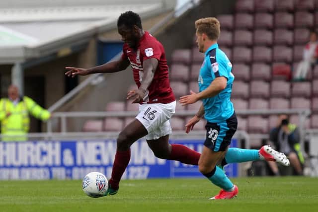 Aaron Pierre made his Sixfields debut on Saturday