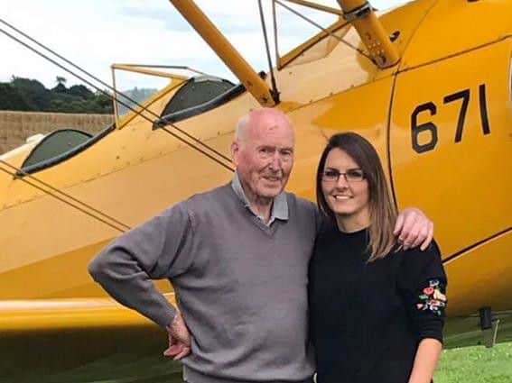 Fred took part in the challenge when he learned his granddaughter Clare was about to have a go.