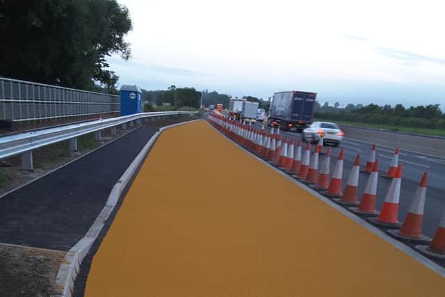 Orange emergency zones are set to be installed along the M1 in Northamptonshire.