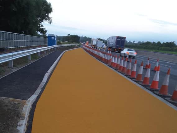 Orange emergency zones are set to be installed along the M1 in Northamptonshire.