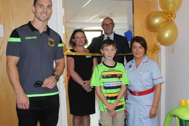 Saints winger George North was on hand to open the new children's service.