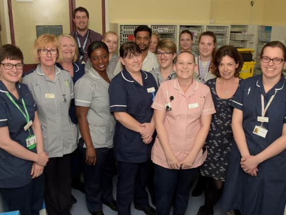 The staff of the Talbot Butler ward where the new advanced stem cell therapy is now available.