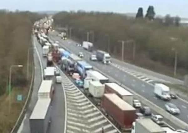 The M1 near Northampton was closed for hours following the road traffic collision on September 11.