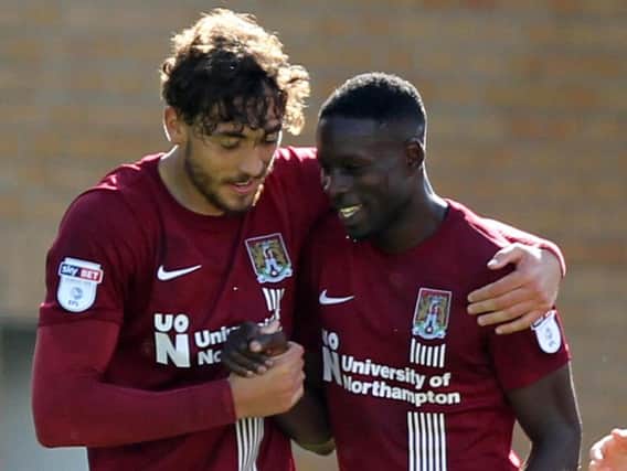 ON TARGET - Matt Crooks and Leon Barnett scored the goals as the Cobblers drew 2-2 at Southend United at Roots Hall (Pictures: Sharon Lucey)