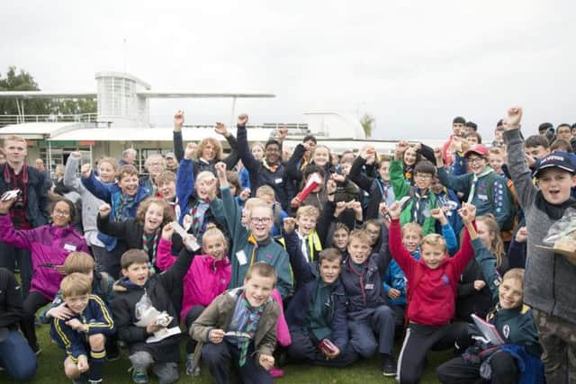 Everyone was awarded a pair of young aviation wings.