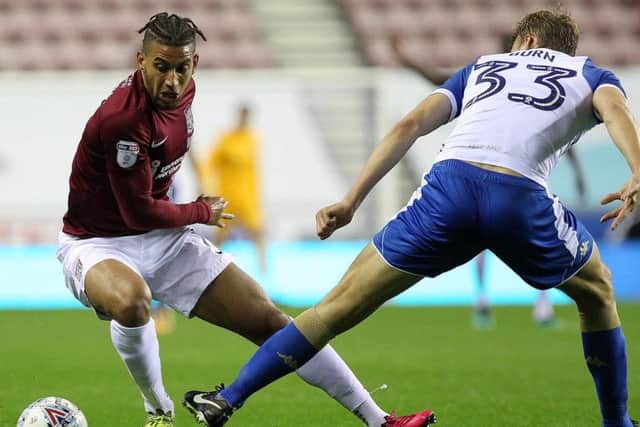 Daniel Powell in action for the Cobblers at Wigan