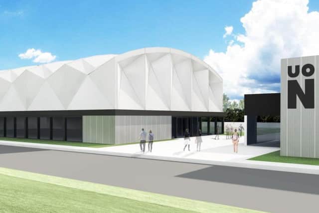 An artists impression of the sports dome.