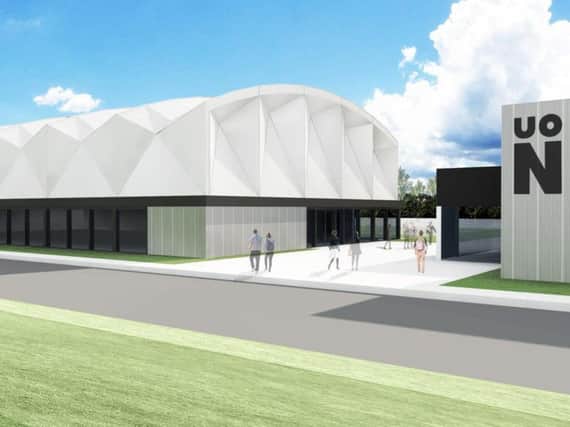 An artists impression of the sports dome.