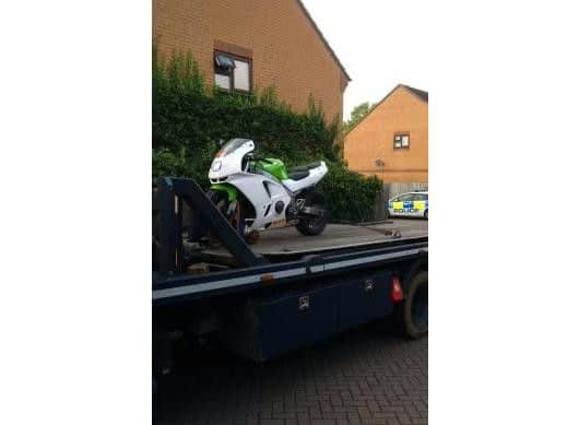 The illegal motorbike
