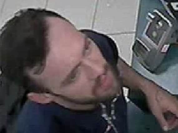 Police want to speak to this man in relation to a car break-in at St James Retail Park.