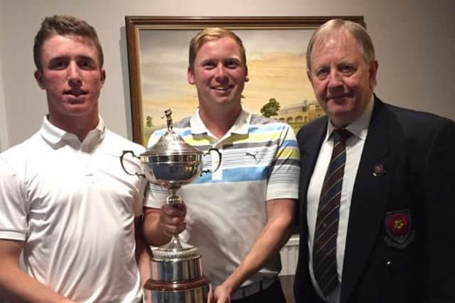 Ben Jones (left) and Dan Wood (centre) won the NPGA Cantrell Cup