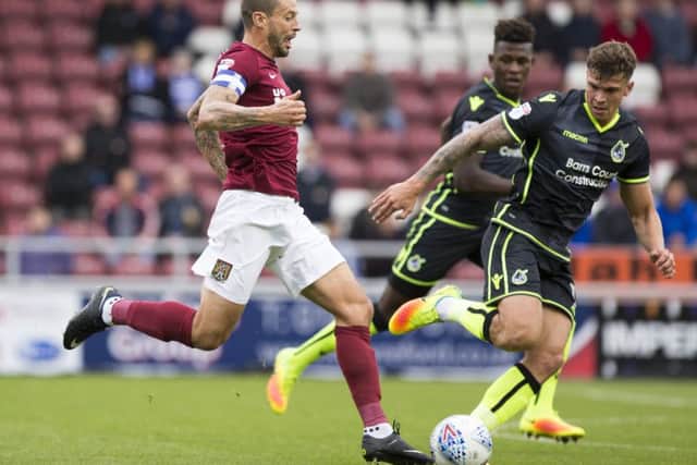 Marc Richards in action for the Cobblers against Bristol Rovers (Pictures: Kirsty Edmonds)