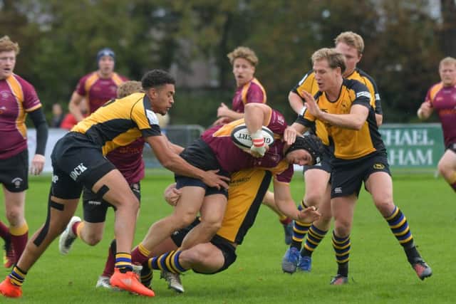 Action from Towcestrians' clash with Hertford (Pictures: Dave Ikin)