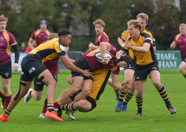Action from Towcestrians' clash with Hertford (Pictures: Dave Ikin)