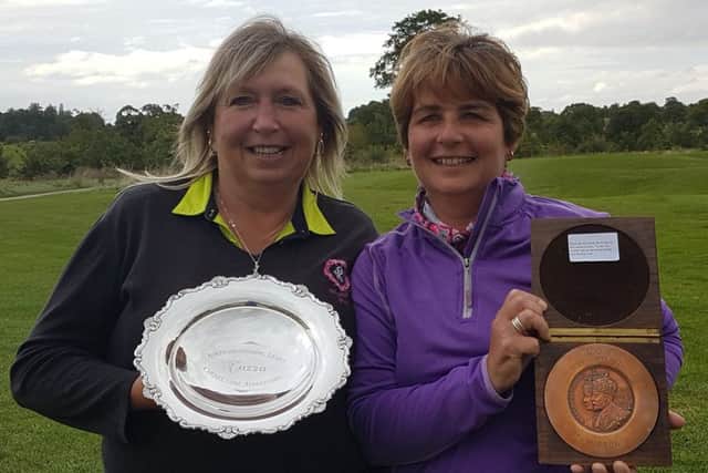 Danielle Edwards and Laura Gilder enjoyed success at the County Ladies Seniors Championship at Whittlebury Park