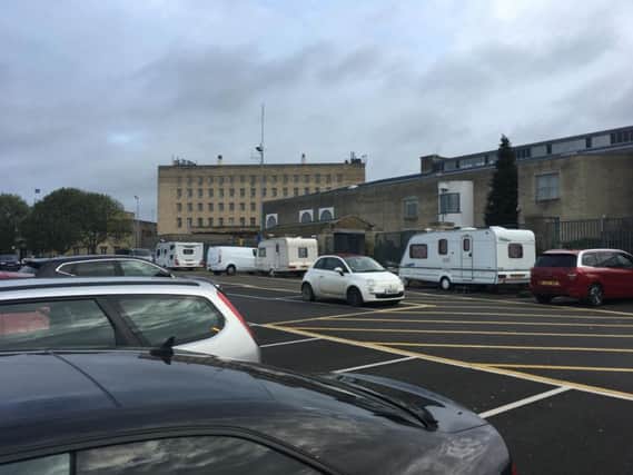 Travellers have arrived at the Mounts car park this morning.