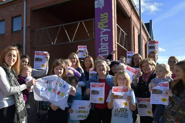 Campaigners stood side-by-side to say no to cuts, which could affect Kingsthorpe library.
