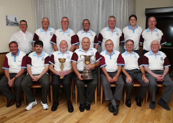 The Kingsthorpe Nondescripts bowls team, who claimed  both the Kingsthorpe and Combination Parks League titles in 2017 (Picture: Pete Norton)