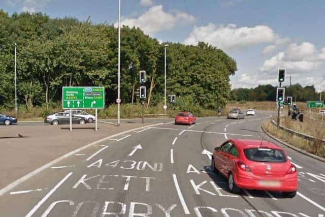 Library picture of the Round Spinney roundabout in Northampton