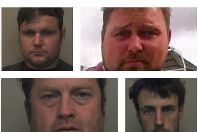 Charles Doherty, 28, John Lee, 44, Michael Rooksby, 28, and Charles Michael Hugh Doherty, 33, were sentenced earlier this week.