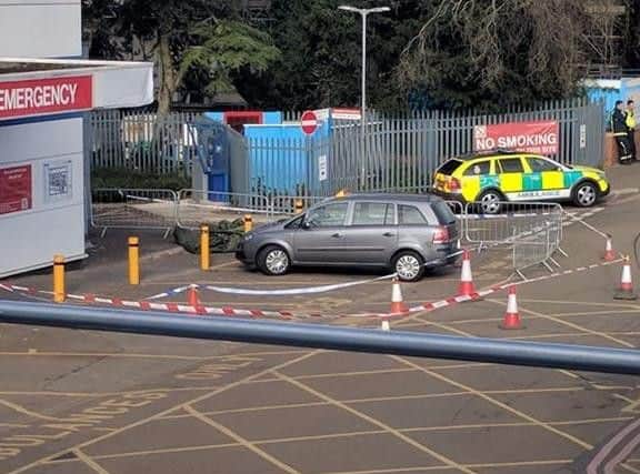 The car was cordoned off as a precautionary measure