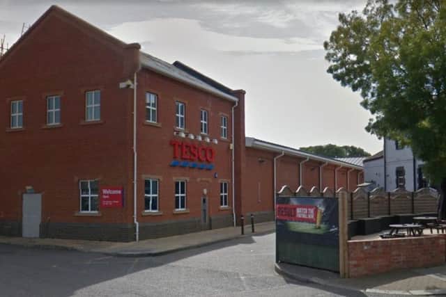 The victim was sat in her car outside the Tesco in New Street, Daventry.