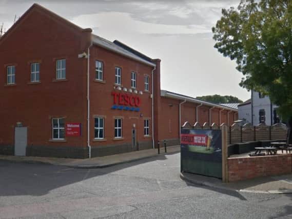 The victim was sat in her car outside the Tesco in New Street, Daventry.