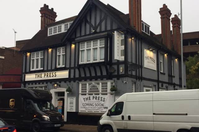 The new signs have gone up at The Press restaurant in Abington Square.