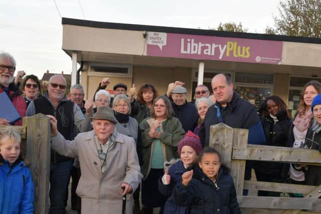Protestors young and old are hoping to keep Middleton Cheney library open.