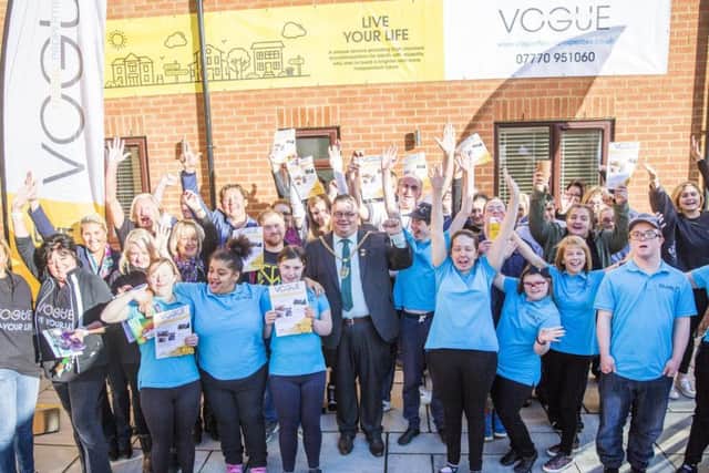 Vogue Future Properties residents and staff pictured celebrating the grand opening.